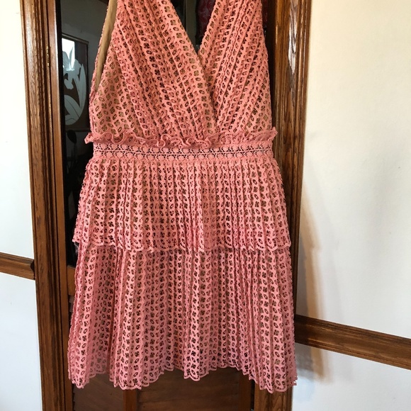 ❌SOLD❌Self portrait tiered lace mini dress - Picture 4 of 12